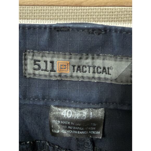 5.11 Tactical Pants Men’s Size 40x31 Cargo Navy Blue Polyester Cotton Blend - Picture 7 of 16